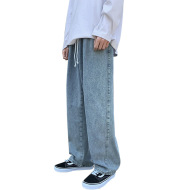 Hong Kong Style Drape Mopping The Floor Old Trousers Casual All-Match