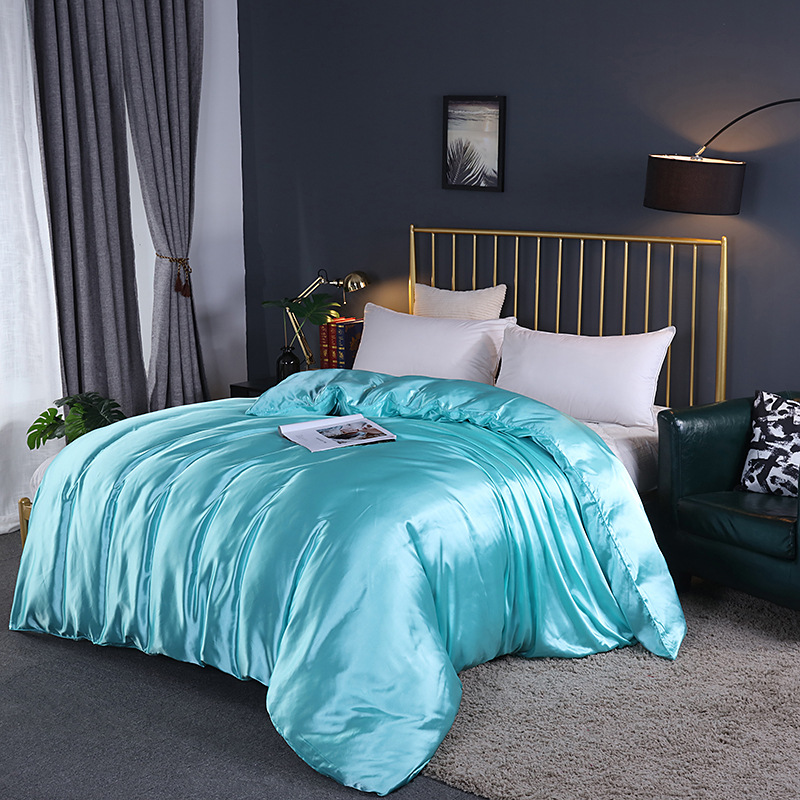 Pure Color Washed Silky Bedding Ice Silk Quilt Cover at Rs 4500.00 ...