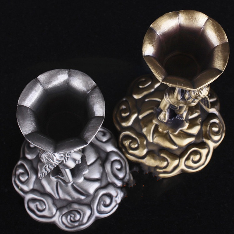 Bougeoirs Ange en métal vue du dessus