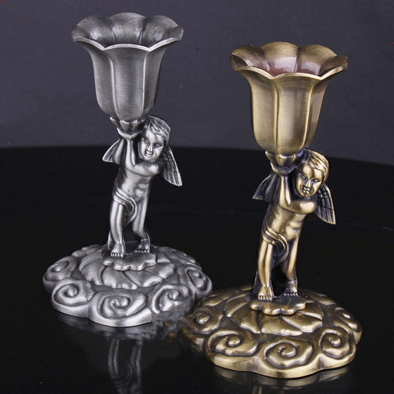 Bougeoirs Ange en alliage de métal