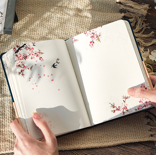 Beautiful Diary Chinese Style Full Color Page Illustration Notebook ...