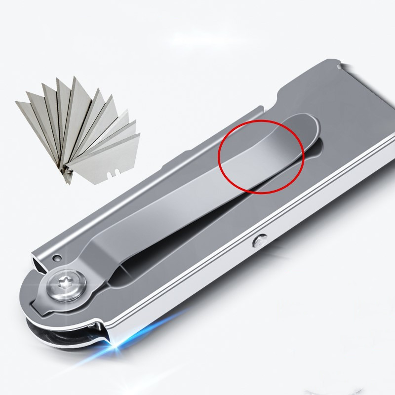 W011020 Mini Protable Folding Utility Knife Stainless Steel Box Cutter CJdropshipping