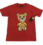 The red bear T-shirt is pure cotton and chunky for Justin Bieber