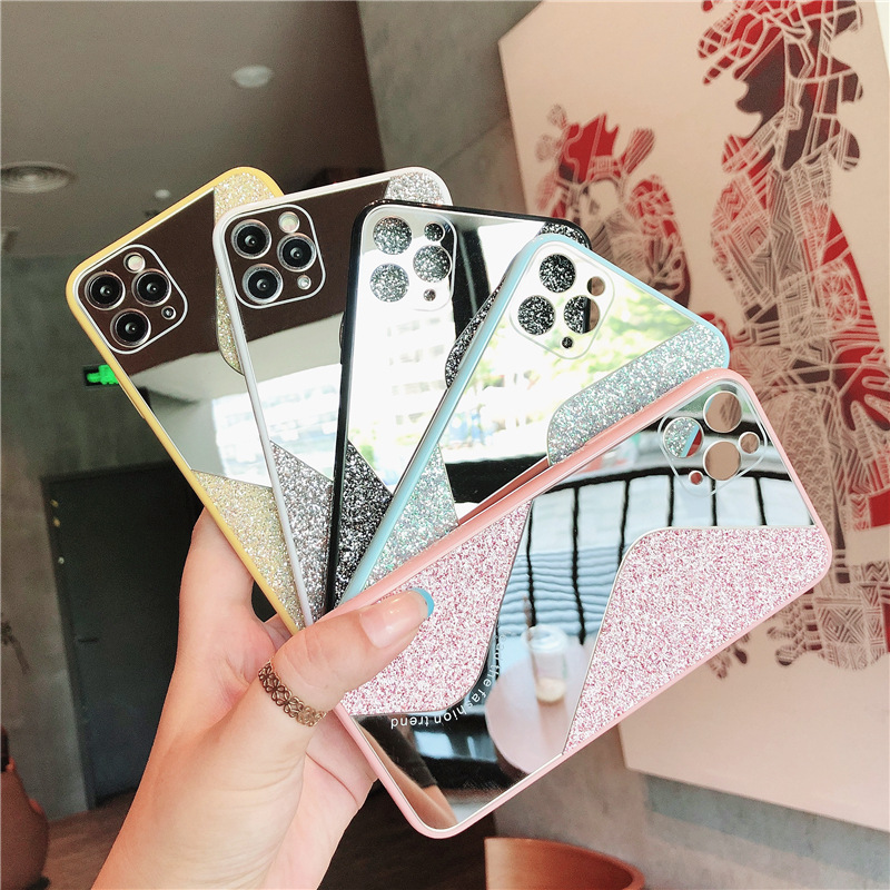 1614423738145 - Makeup Mirror Phone Case S-Shaped Candy Glitter