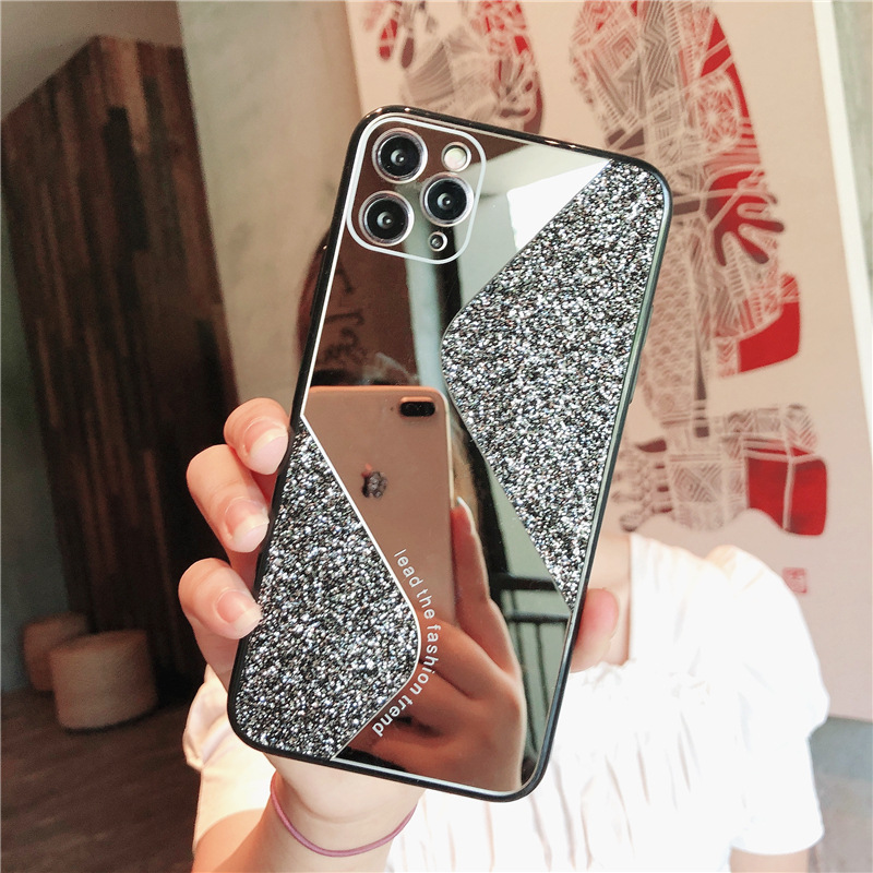1614423738417 - Makeup Mirror Phone Case S-Shaped Candy Glitter