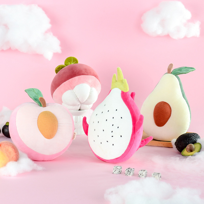 Plush fruit pillow toys creative Cushion Pillow Kawaii Fruit Peaches