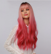 European and American Wigs and Chemical Fiber Headgear With Bangs