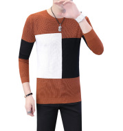 Plaid Slim-Fit Trendy Handsome Clothes Base Knitwear