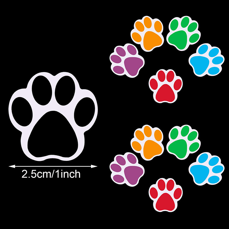 Our dog paw stickers are a fun and stylish way to show your love for your furry friend! Made with high-quality materials, these stickers are durable and long-lasting, making them perfect for use on water bottles, laptops, walls, and more.