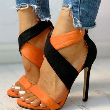 Women's Fashion With Color Matching Sandals—3
