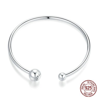 Simple Detachable Buckle Head 925 Sterling Silver Personality Bracelet—1