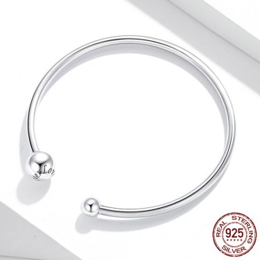 Simple Detachable Buckle Head 925 Sterling Silver Personality Bracelet—3
