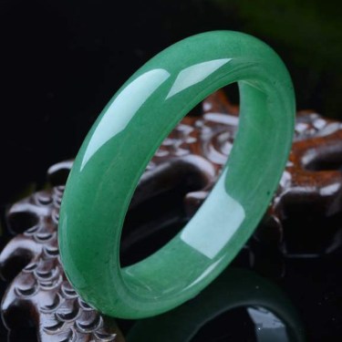 Full Green Aventurine Jade Ice Type Jade Bracelet—4