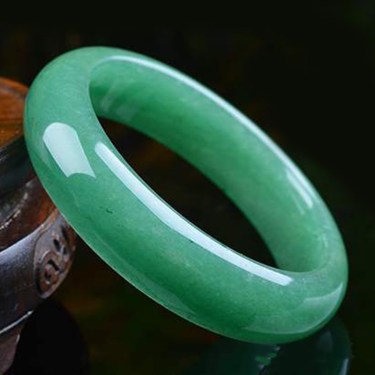 Full Green Aventurine Jade Ice Type Jade Bracelet—1