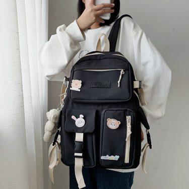 Japanese Harajuku Vintage Sense Student Schoolbag Female All-match Travel Backpack—3