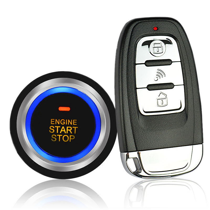 Intelligent General Motors Modified Ignition Button Engine Start Stop Keyless Entry System PKE Security Alarm Push Button RFID Sensor Remote for Car Auto SUV