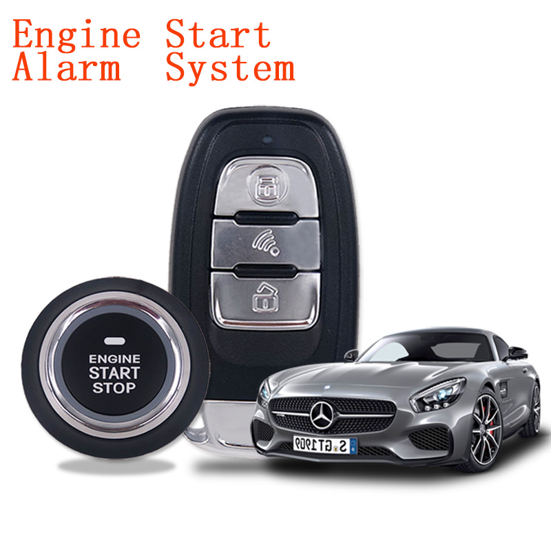 Intelligent General Motors Modified Ignition Button Engine Start Stop Keyless Entry System PKE Security Alarm Push Button RFID Sensor Remote for Car Auto SUV
