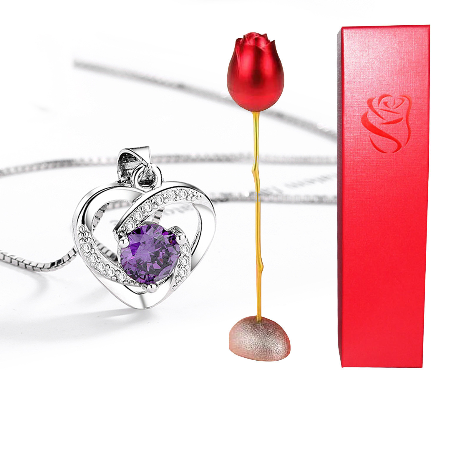 Rose and Pendant Gift Pack 16