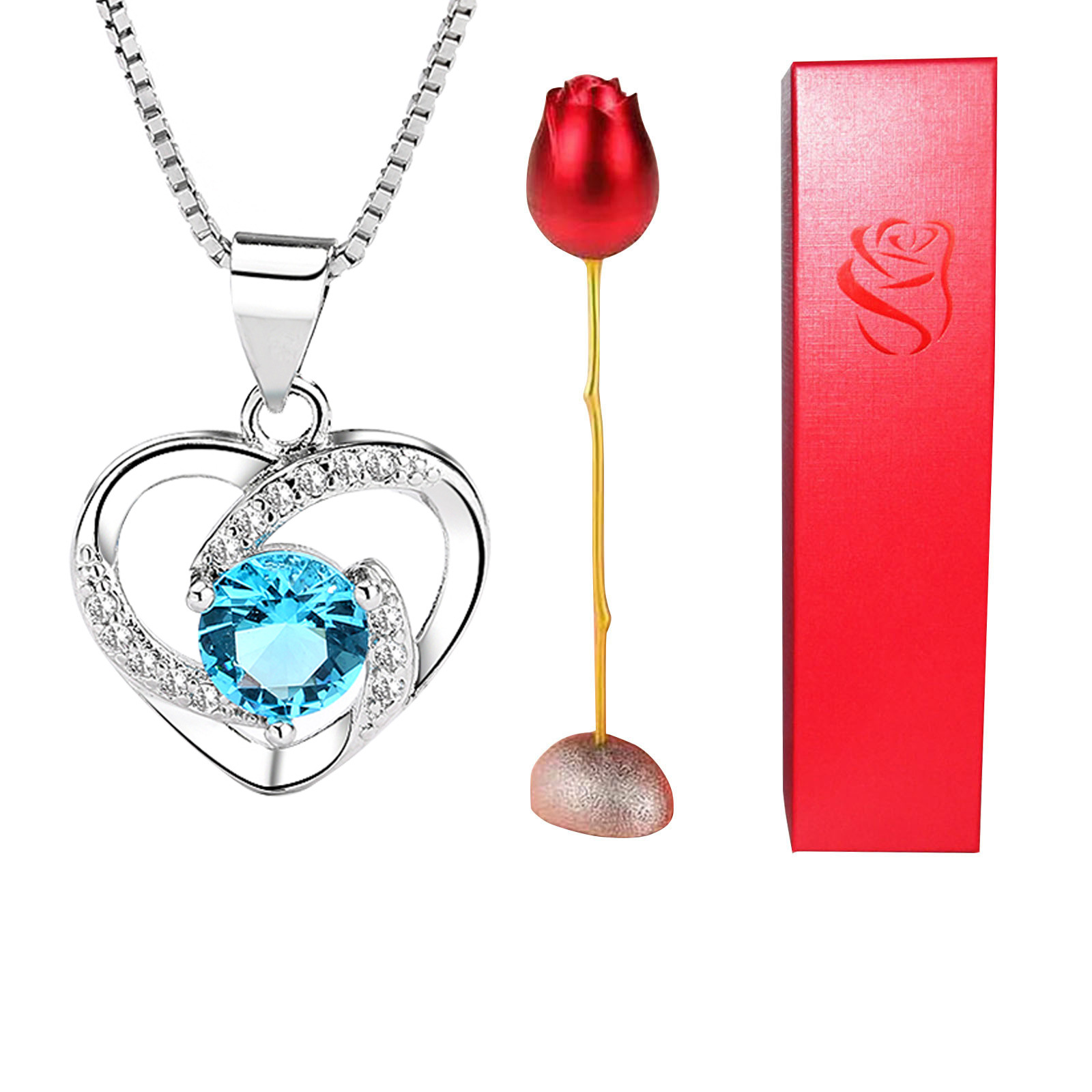 Rose and Pendant Gift Pack 14