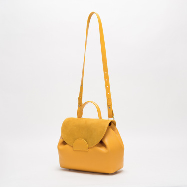 The Head Layer Cowhide Shoulder Bag Soft Leather Bucket Bag—2