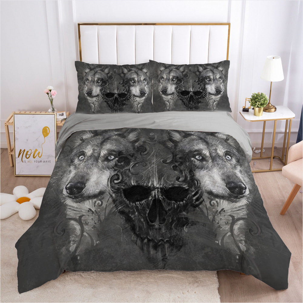 Bedroom 3D Digital Bedding Wolf Pattern Bed Set