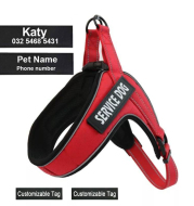 Custom Breathable Harness Vest for Dog with Reflective Strip and Metal Buckle