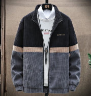 Men's Casual Jacket Trend Stand-Up Collar Tooling Jacket Handsome Baseball Uniform Top
