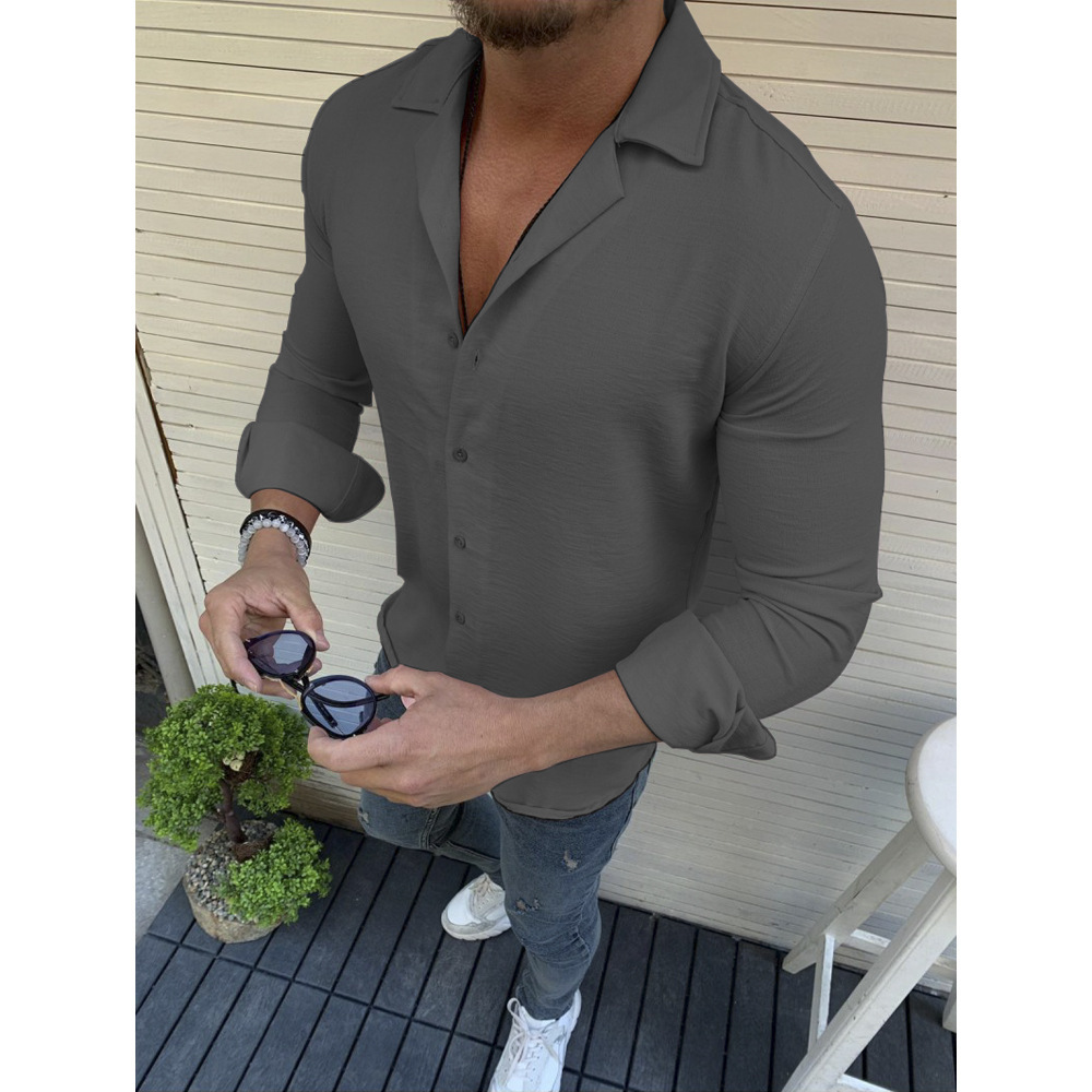 1616895216445 - Mens Sexy Linen Shirts Long Sleeve Business dress Shirt Tops