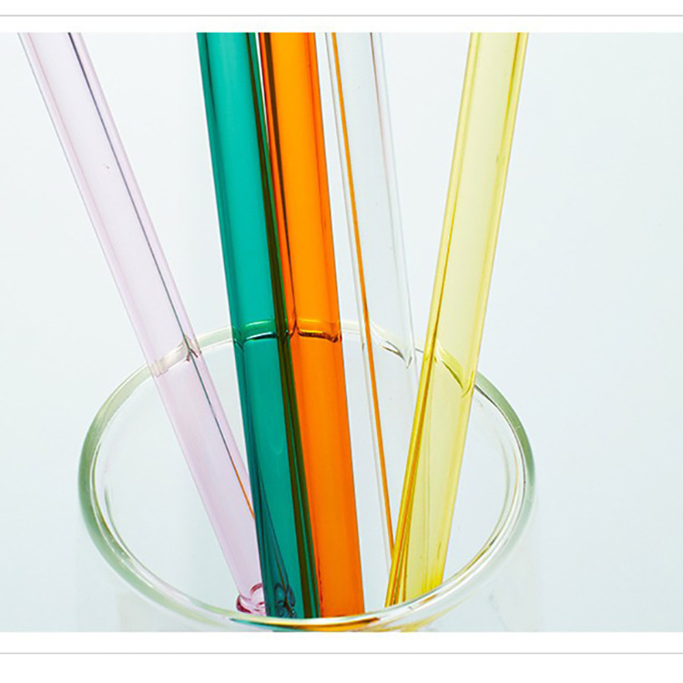 Glassic straws collection of colorful glass straw