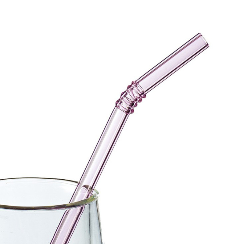Glassic straws pink glass straw