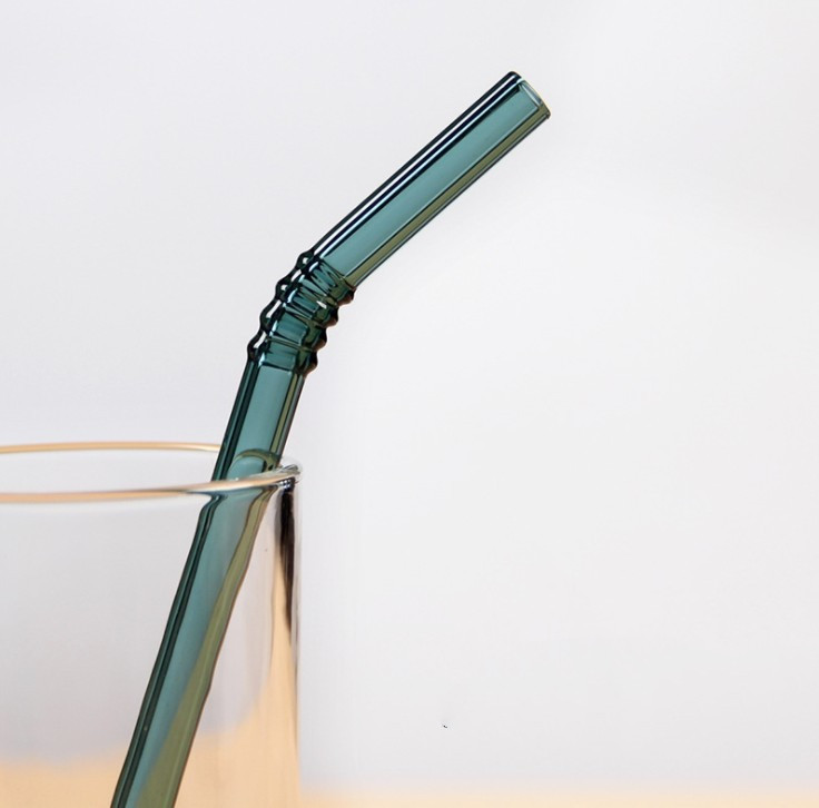 Glassic straws green glass straw