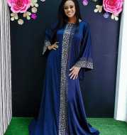 Muslim Lslamic Style Plus Size Robe Style Silk Hot Drilling Source