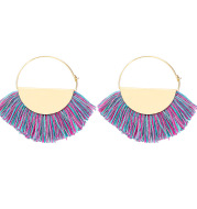 Handmade Creative Tassel Ethnic Style Circle Earrings