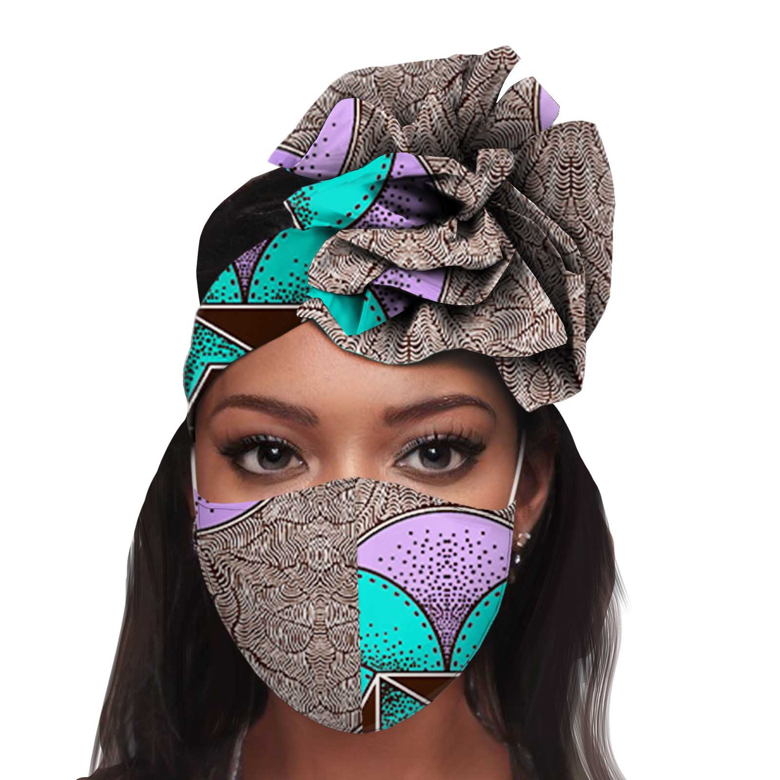 Masque en coton batik africain