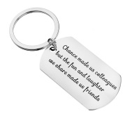 Chance Made Us Colleagues Stainless Steel Keychain