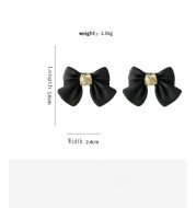 Simple And Sweet Bow Earrings Temperament Red Girl Heart Earrings Ins Wind Earrings