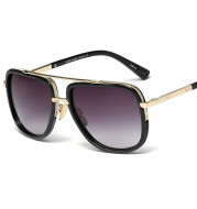96917 Explosive Sunglasses Men Retro Metal Big Frame Couple Toad Mirror Sunglasses