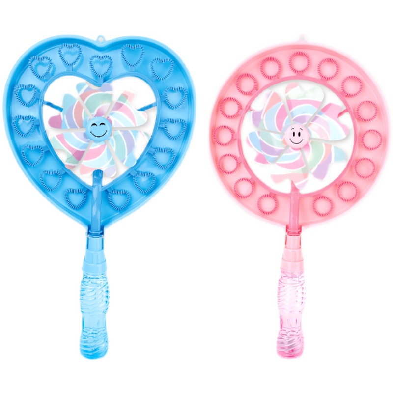 Girly Heart Bubble Wand Five Hole Multi Bubble Heart-Shaped Pinwheel ...