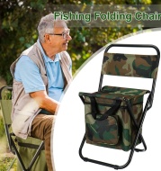 Folding Fishing Chair Backpack Insulation with Cooler Bag Portable Folding Beach Chair Seat Camping Chairs Folding Stool Chair
