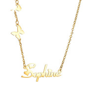 Fashion And Popular Personality DIY Stainless Steel Number And English Letter Name Pendant Custom Necklace For Women