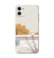 Orange Cat Apple 12promax Drop Protection Cover 12pro Creative And Interesting