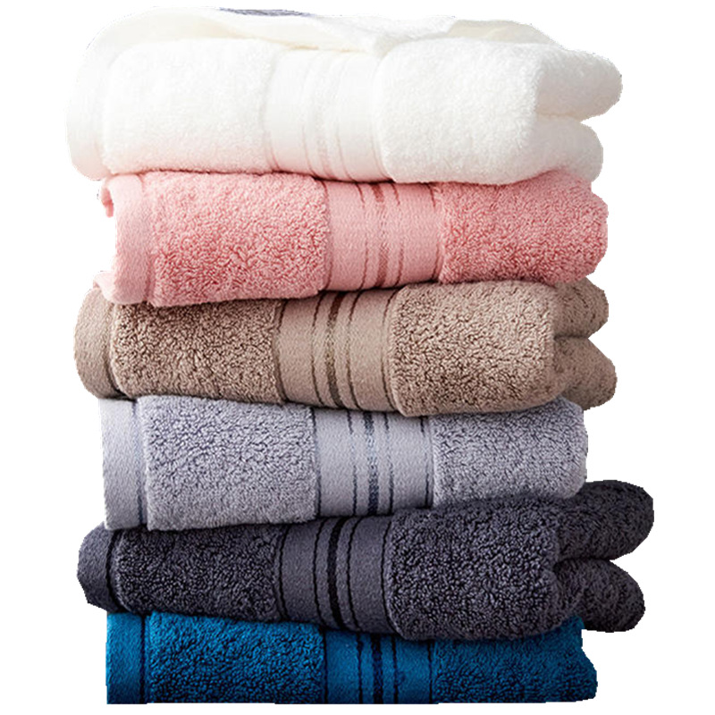 1617590032654 - Pure Color Thick Cotton Bath Towel Set Towel Set Increased Pure Cotton Beach Towel Beauty Salon Bath Towel