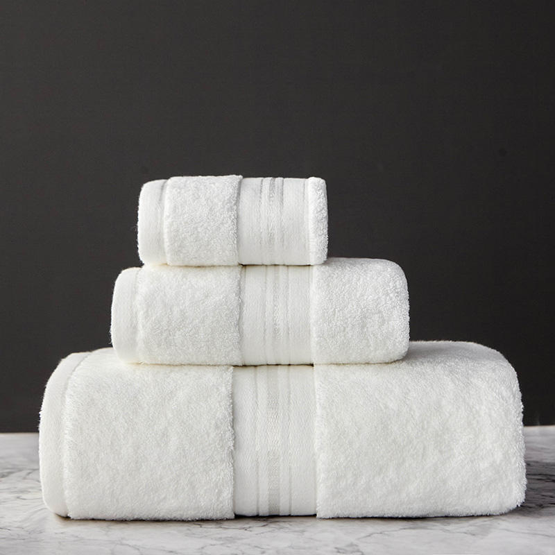 1617590032656 - Pure Color Thick Cotton Bath Towel Set Towel Set Increased Pure Cotton Beach Towel Beauty Salon Bath Towel