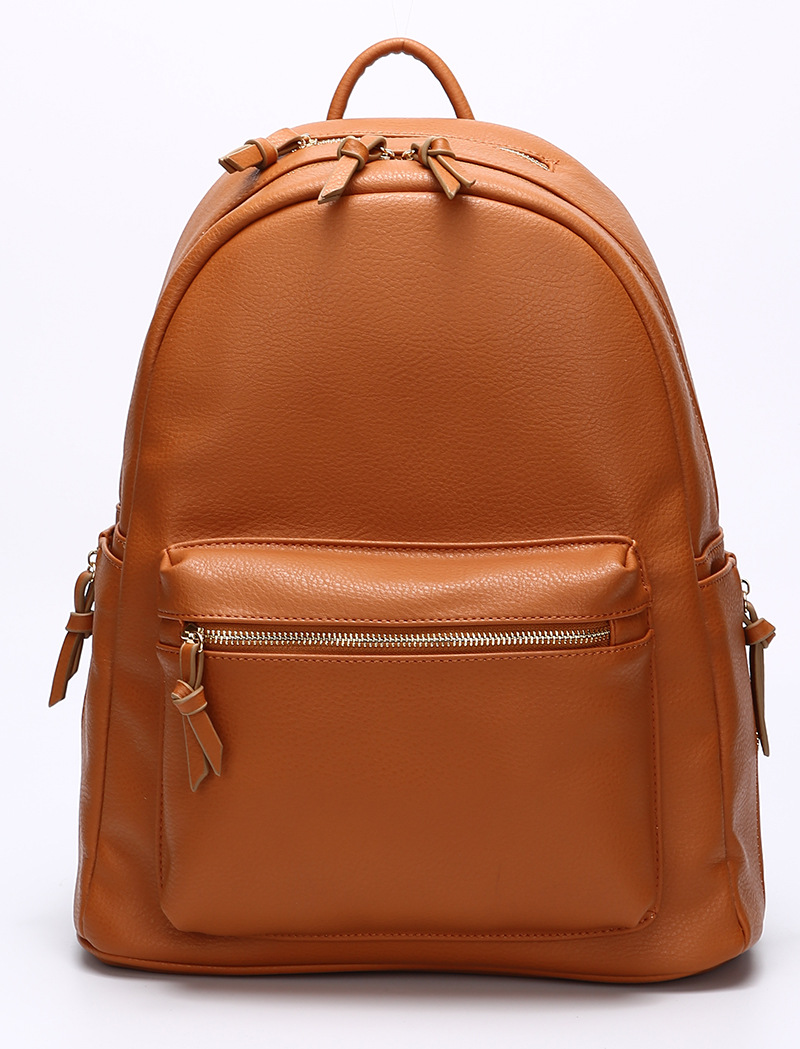 The Compact Vegan Leather Backpack from Front View