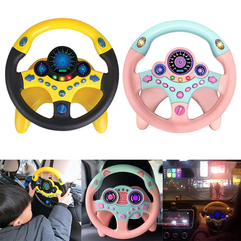 Electric Simulation Steering Wheel Toy with Light Sound Kids Early Education Toy - 45 - Smart and Cool Stuff
