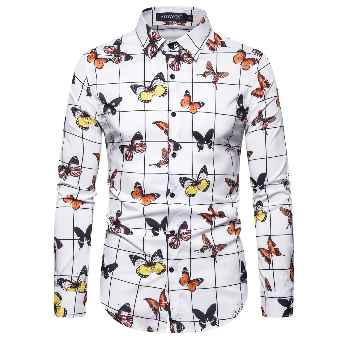 Men S Butterfly Print Long Sleeve Shirt CJdropshipping   1617781053502 