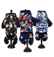 Pet Clothes Autumn Winter Camouflage Hooded Pet Clothing