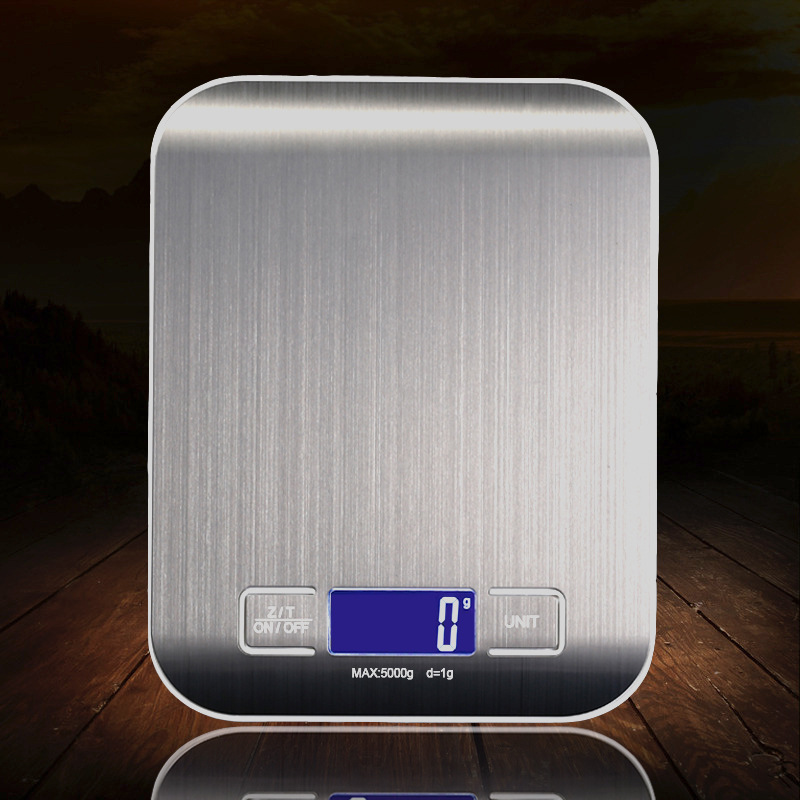 Rechargeable Flat Stainless Steel Kitchen Scale Electronic Scale Small Platform