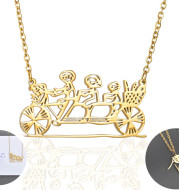 Rusty Steel Children's Cartoon Hand-Drawn Graffiti LOGO Name Necklace