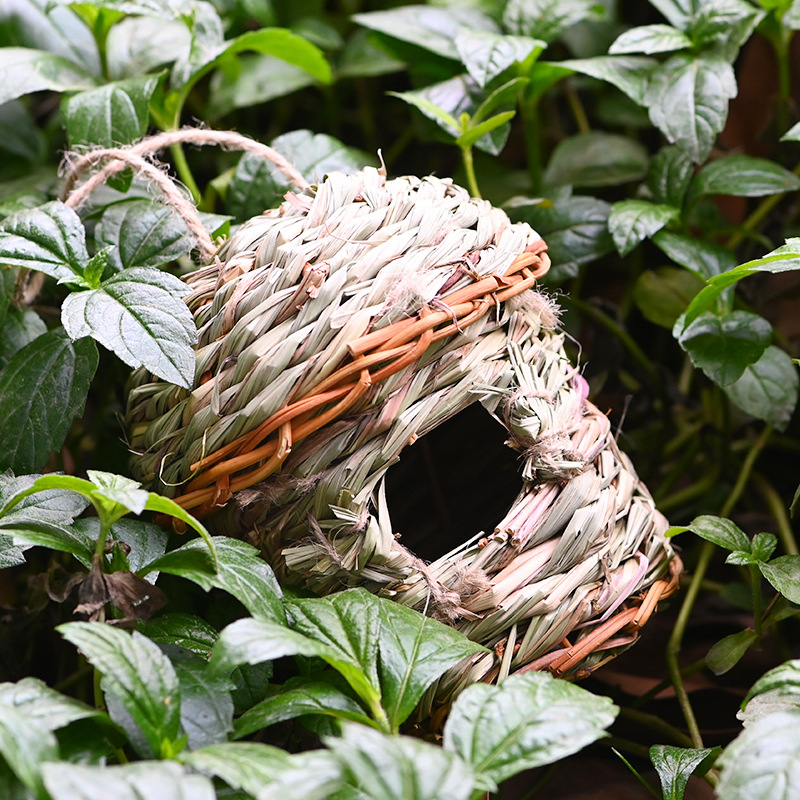 1618020940622 - Creative Straw Birds Nest Handicraft Hand-Woven Straw Bird Cage
